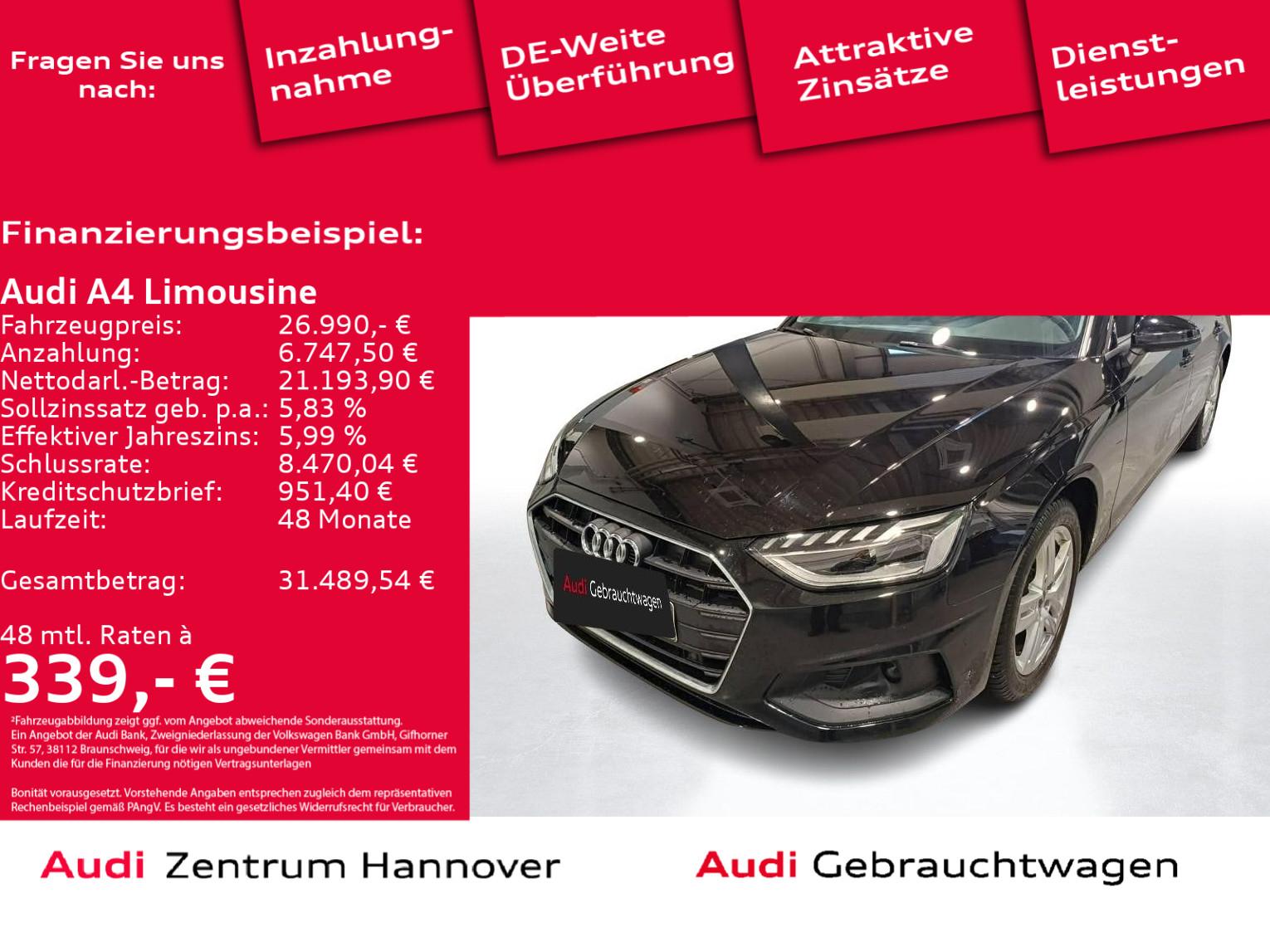 Audi A4 Limousine 30 TDI Navi DAB LED