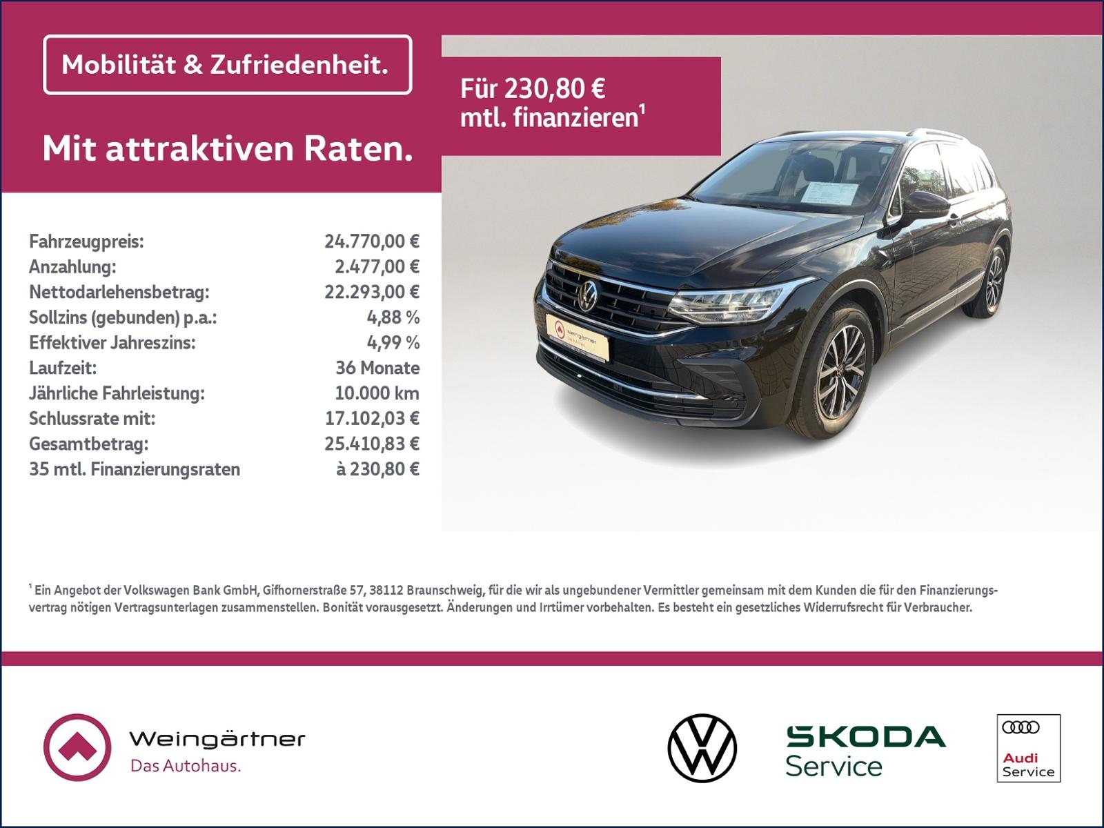 Volkswagen Tiguan 1.5 TSI Life, Sthzg, Rear View, Navi, Shz