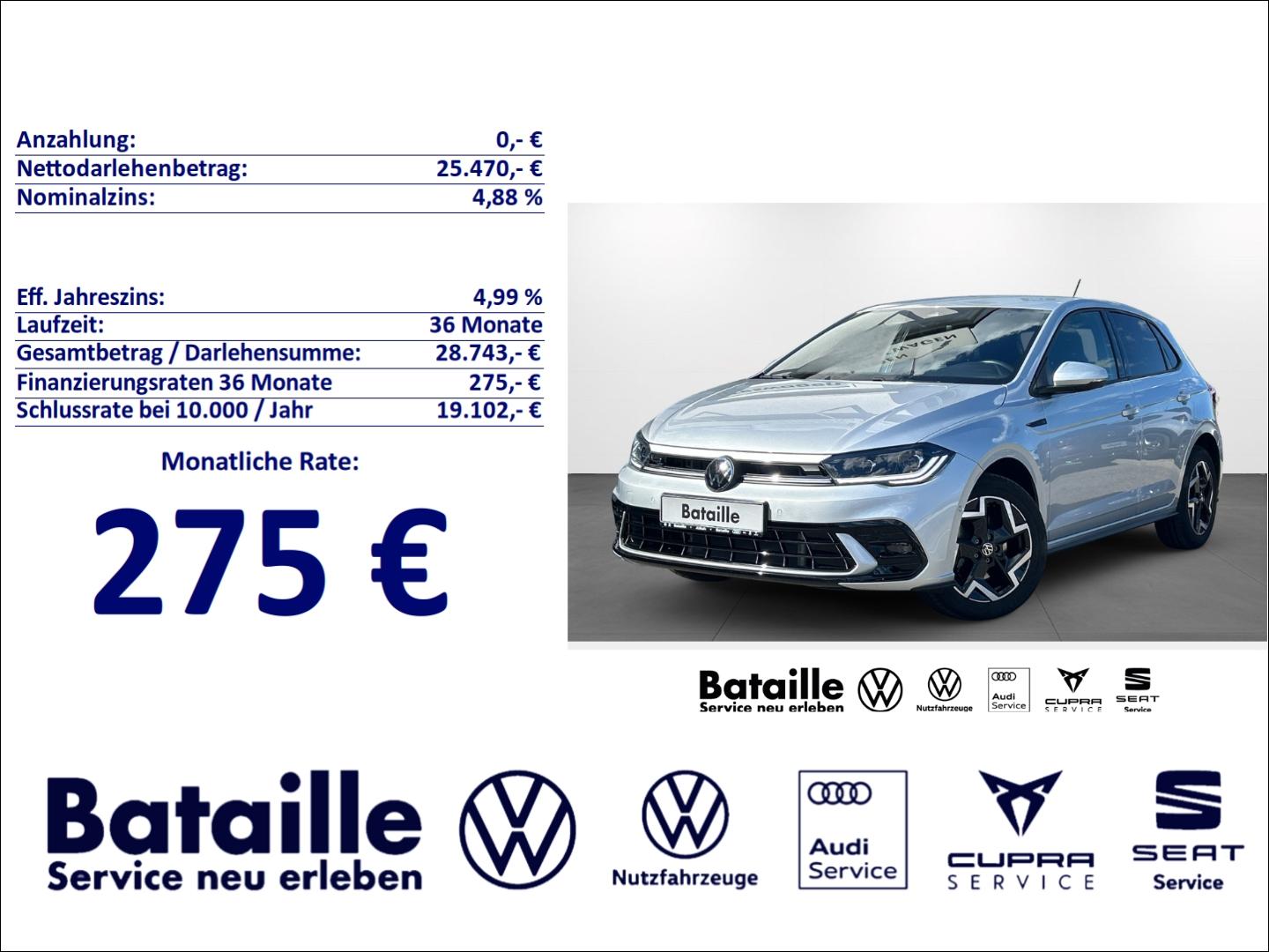 Volkswagen Polo 1.0 TSI R-Line Navi Kamera IQ.Light ACC