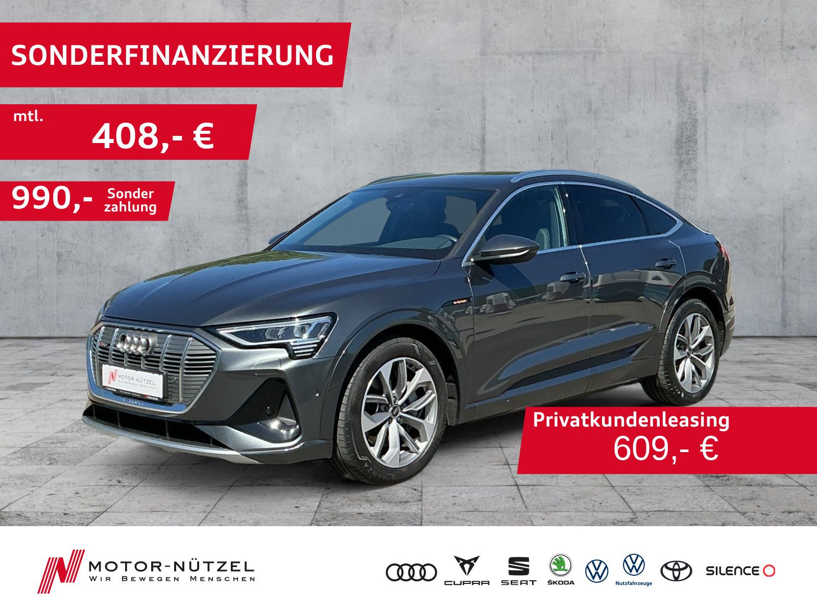Audi e-tron Sportback 55 QU 2x S-LINE MATRIX+NAVI+ACC
