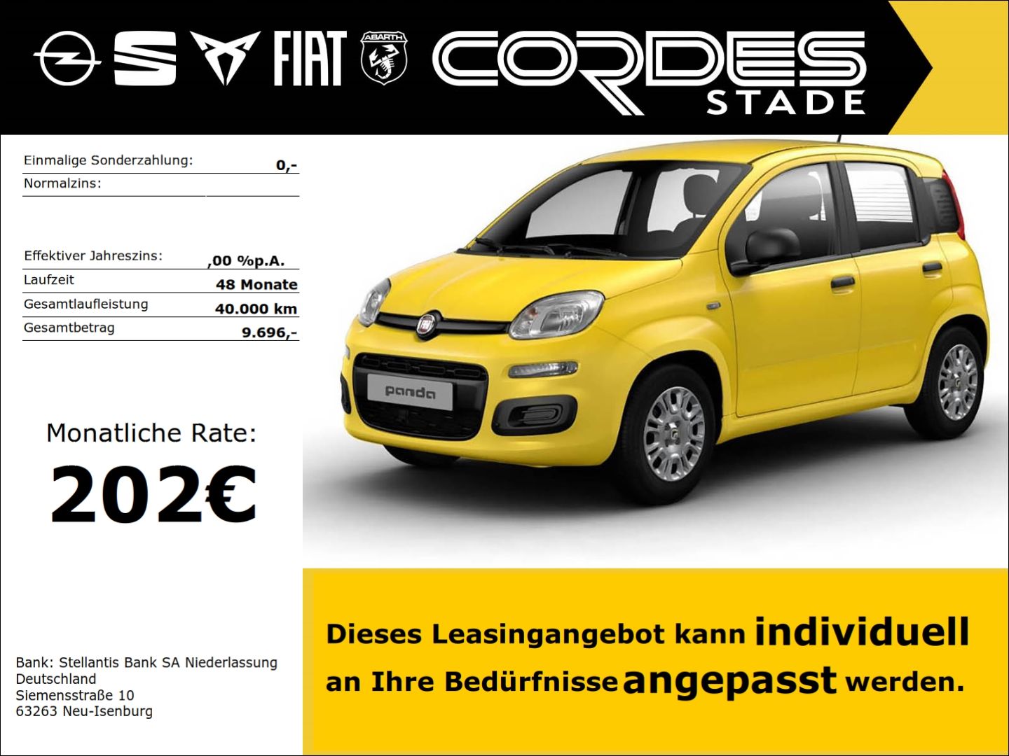 Fiat Pandina 1.0 Hybrid 48kW (65PS) Manuell ICON Musi