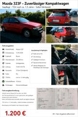 Mazda 323 F Gepflegt, TÜV noch 1,5 Jahre, ... - gebrauchte Mazda 323 aus dem Jahr 2000