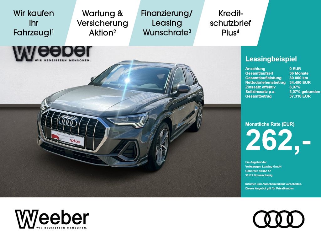 Audi Q3 S line *AHK*NAVI*LED*5J GAR*KESSY*SHZ*19ZOLL*