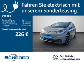 Volkswagen Leasingangebot: Volkswagen ID.3 Pro 58 kWh ACC+Pano+360°+Navi+App+Sitzhz+19