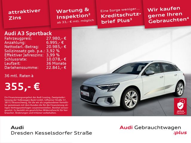 Audi A3 Sportback 30 TFSI advanced LED AHZV DAB