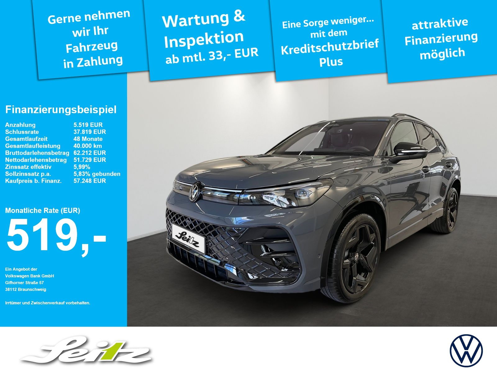 Volkswagen Tiguan 2.0 TDI 4M R-Line HEAD-UP PANO AHK STAND foto 1