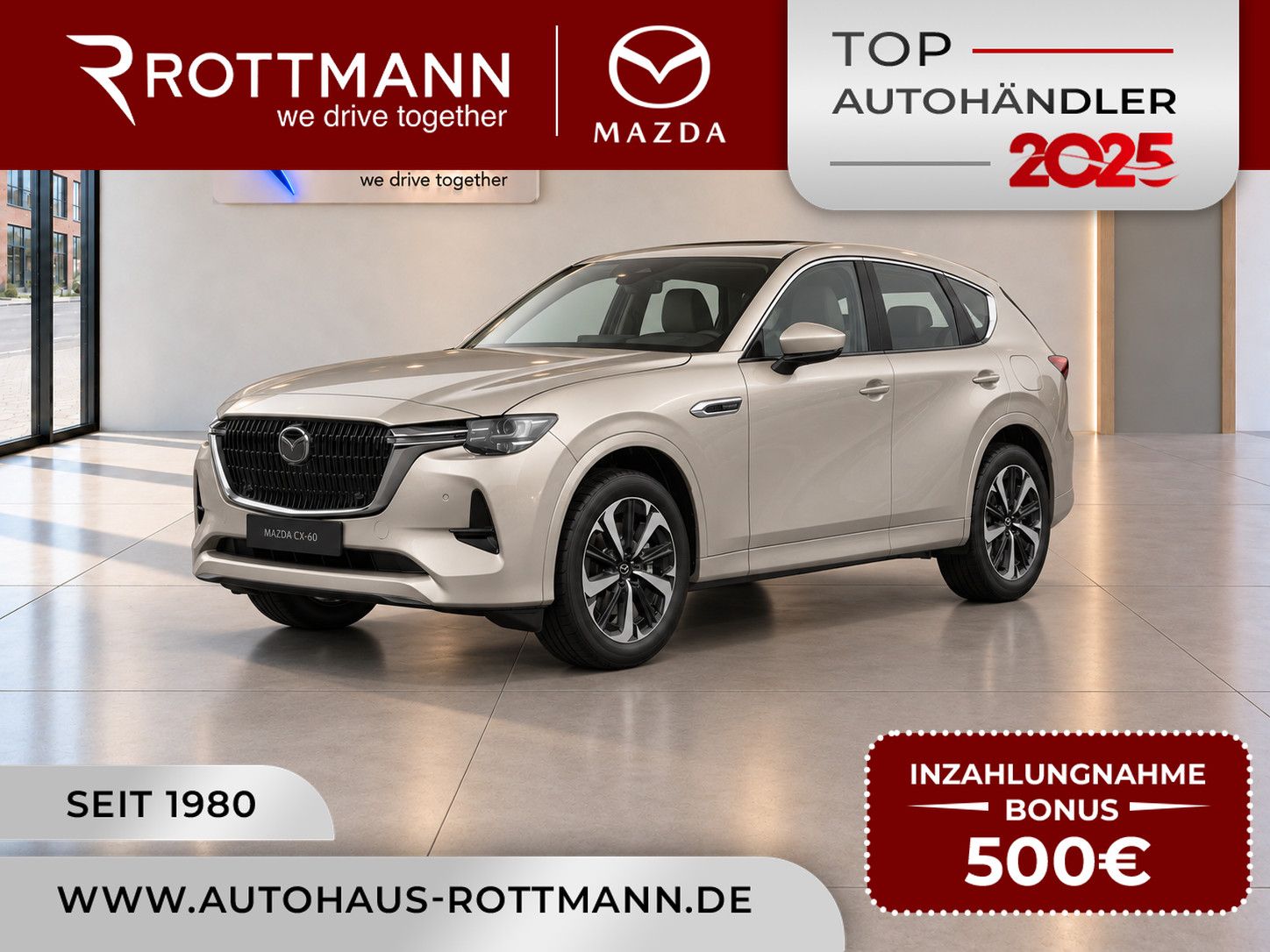 Mazda CX-60 2026 eSKYACTIV D 200ps Aut. Takumi Leder-W