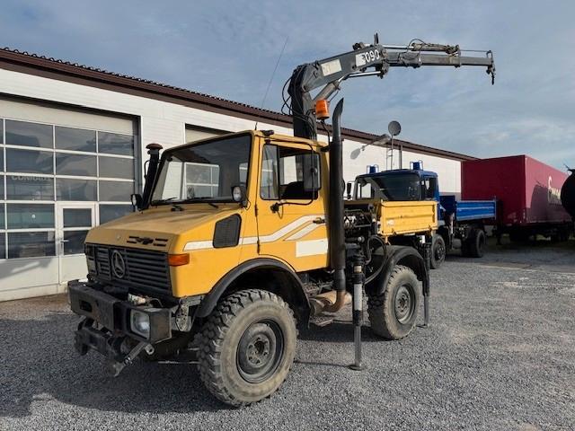 Unimog U 1000 - 427/10 Kran Hiab 090 KM : 8.600