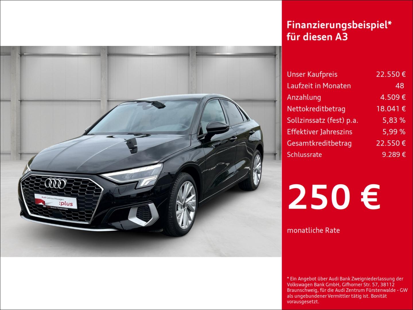 Audi A3 Limousine 30 TDI S-tronic advanced Navi Digit