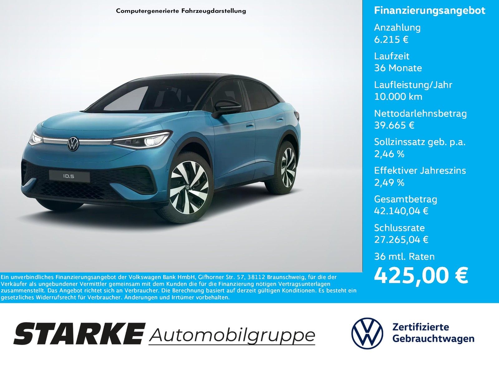 Volkswagen ID.5 Pro mit Infotainment-Paket  HeadUp AHK Navi