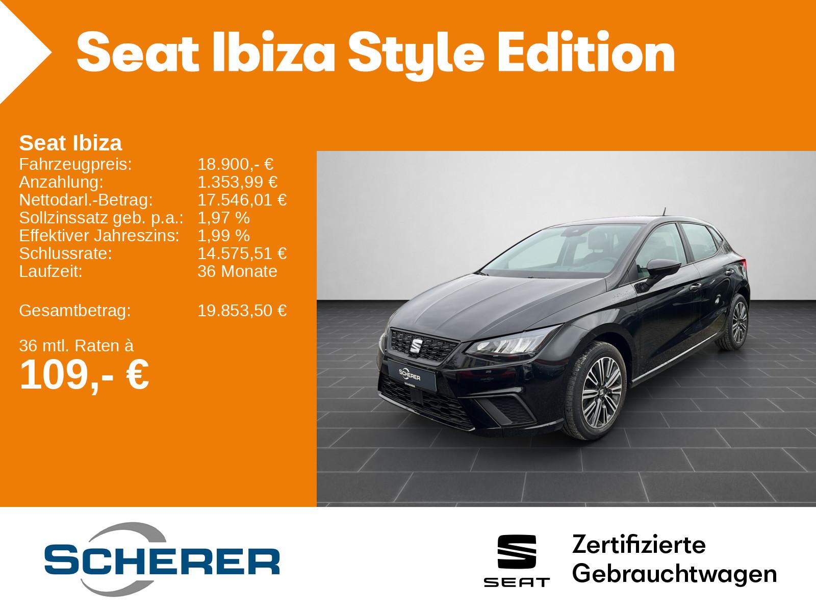 Seat Ibiza 1.0 TSI CarPlay/EPH/LED/Sitzheiz./Touchscr