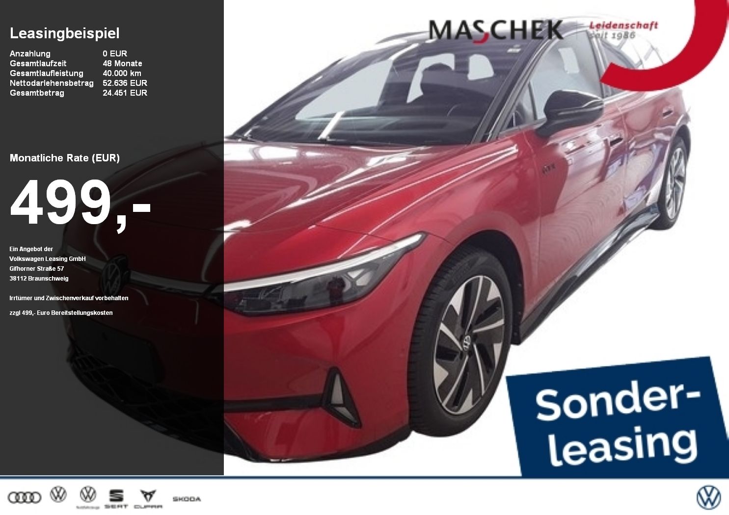 Volkswagen ID.7 Tourer GTX Sonderleasing AHK LM21 Harman DC