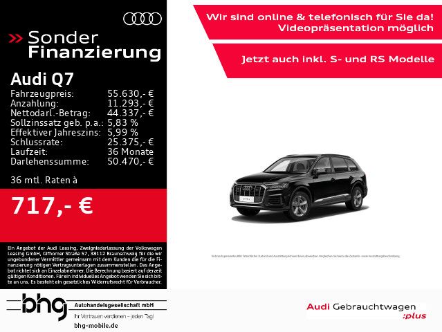 Audi Q7 55 TFSIe quattro S-Line AHK Luftfederung HUD