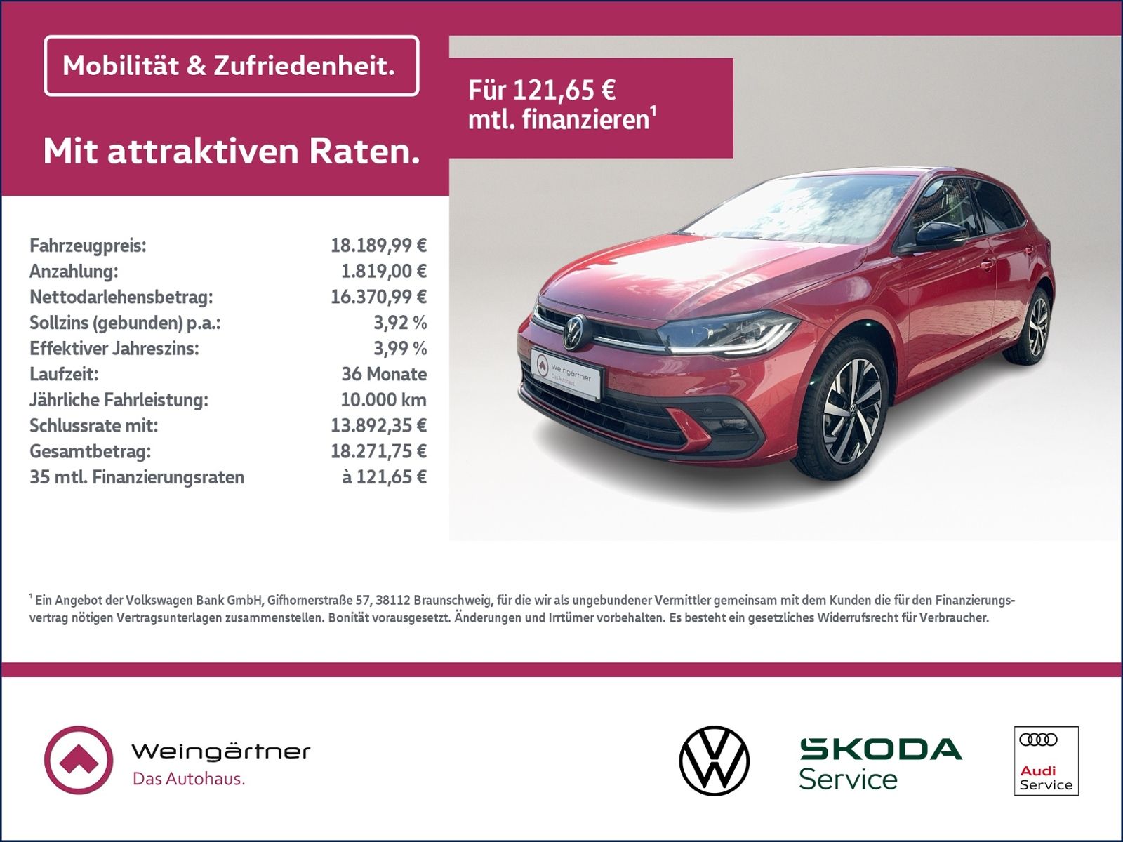 Volkswagen Polo 1.0 TSI MOVE, IQ.Light, RearView, PlusPaket