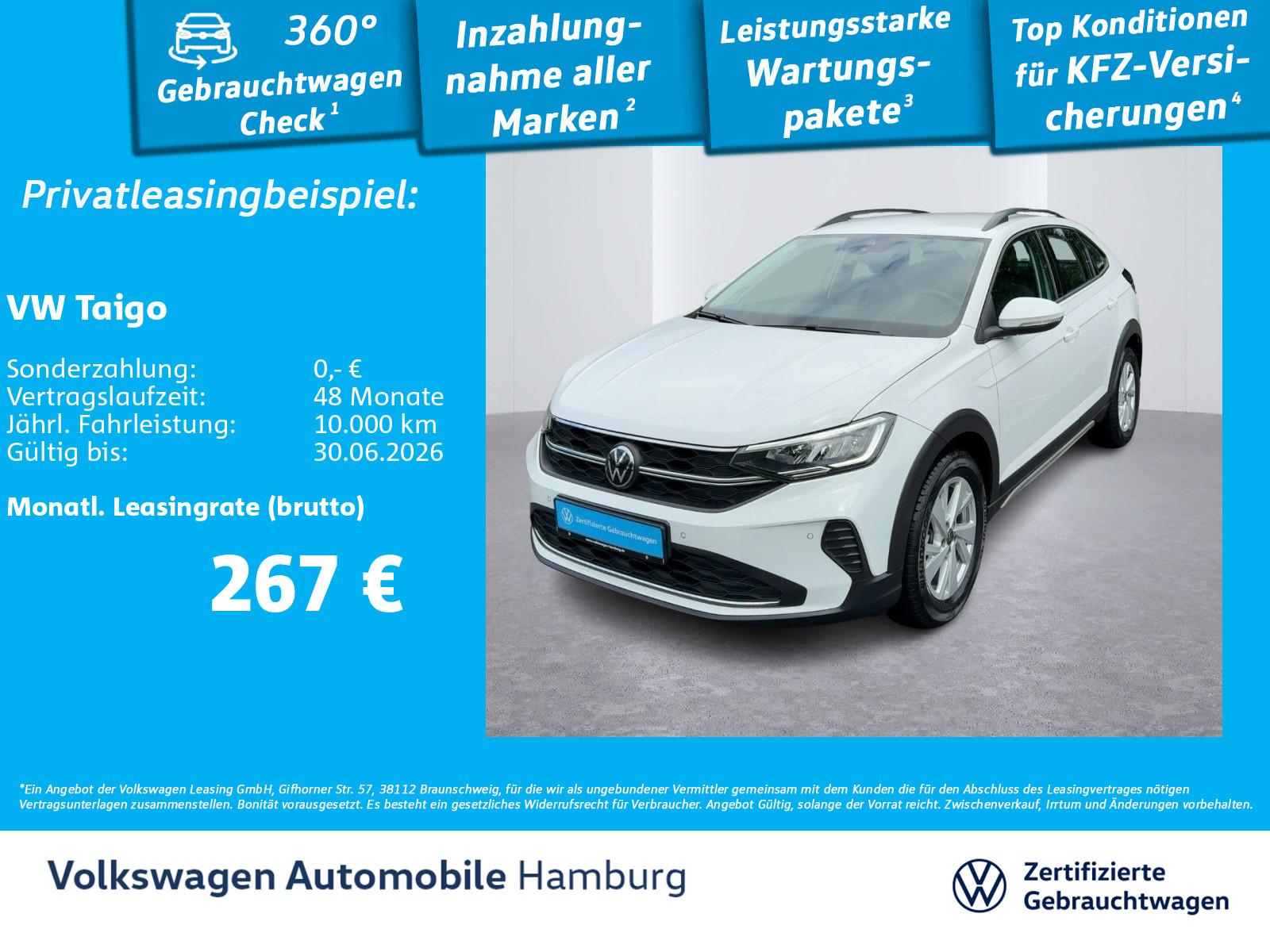 Volkswagen Taigo 1.0 TSI Life Ganzjahresreifen AppConnect