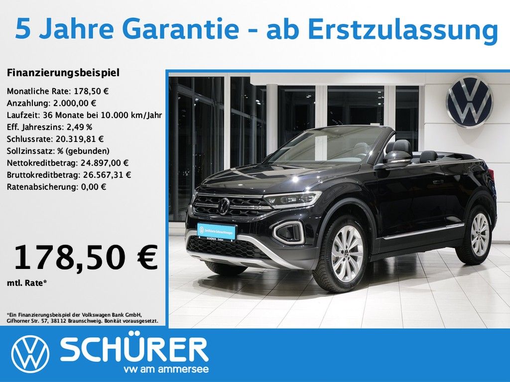 Volkswagen T-Roc Cabriolet 1.0TSI Style StdHz RKam ACC Navi