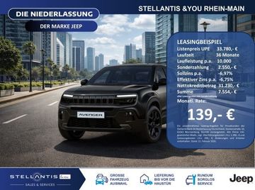 Jeep Leasingangebot: Jeep Avenger Black Edition Navi All wetter LED