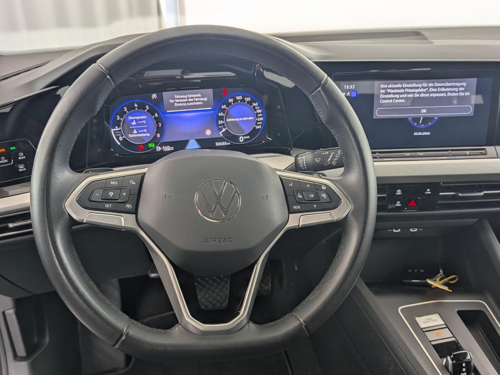 Volkswagen Golf VIII 1.5 eTSI Life OPF LED+NAVI+AHK+ACC+RFK, миниатюра 14