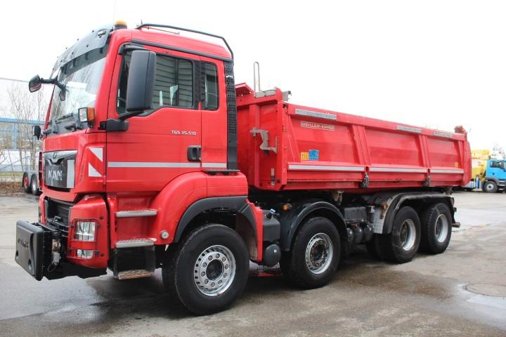 MAN 35.510 8x4 Meiller 3-S.Stahl, Schneepflugplatte