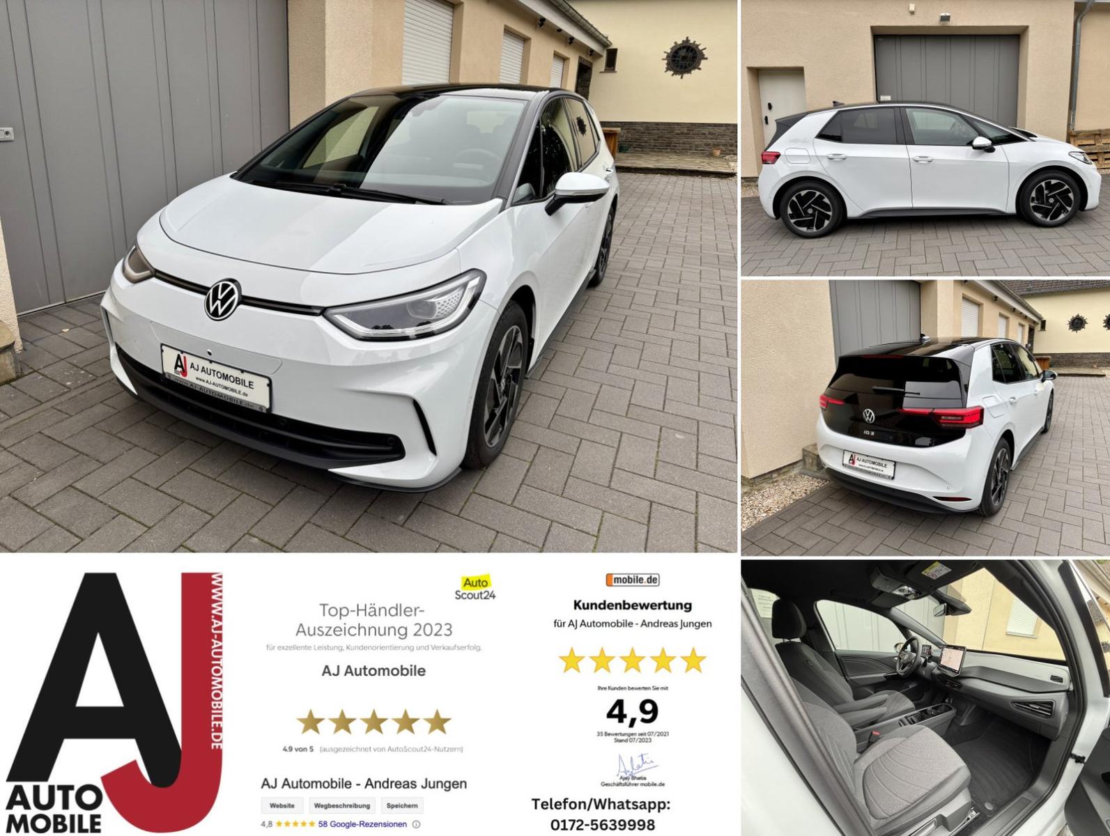 Volkswagen ID.3 Pro 150 kW schwarz/weiss/silber Lager