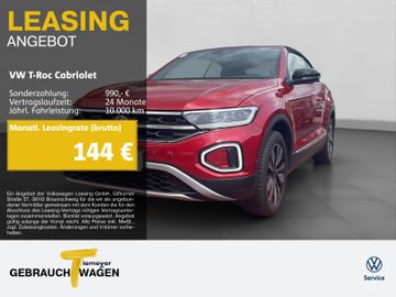 Volkswagen Leasingangebot: Volkswagen T-Roc Cabriolet 1.0 TSI GOAL NAVI RÜCKFAHRKAMERA