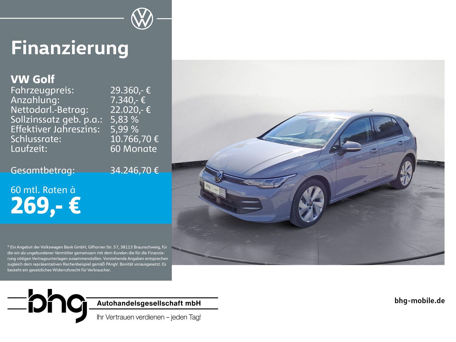 Volkswagen Golf 1.5 eHybrid DSG LIFE
