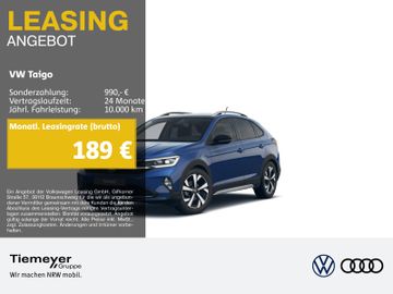 Volkswagen Leasingangebot: Volkswagen Taigo 1.5 TSI DSG STYLE IQ.LIGHT NAVI KAMERA APP