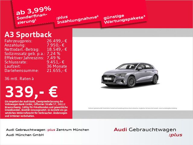 Audi A3 Sportback 35 TFSI advanced Virtual/Navi+/PDC/