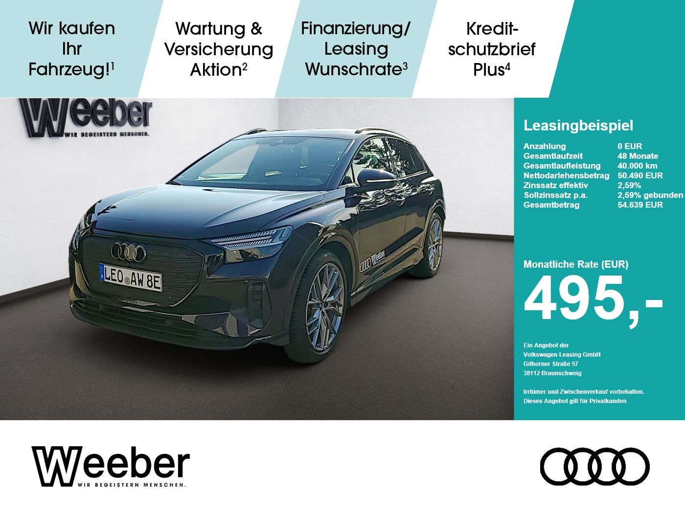 Audi Q4 e-tron quattro HUD*PANO*MATRIX*AHK*NAVI*LEDER