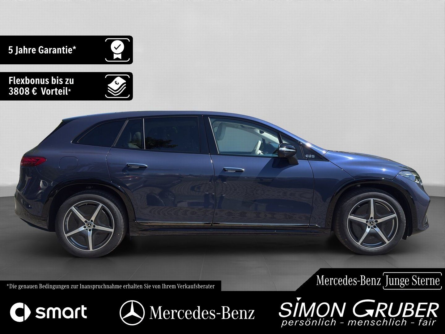 Fahrzeugabbildung Mercedes-Benz EQS 580 4M SUV AMG Night Business Class 7Sitzer