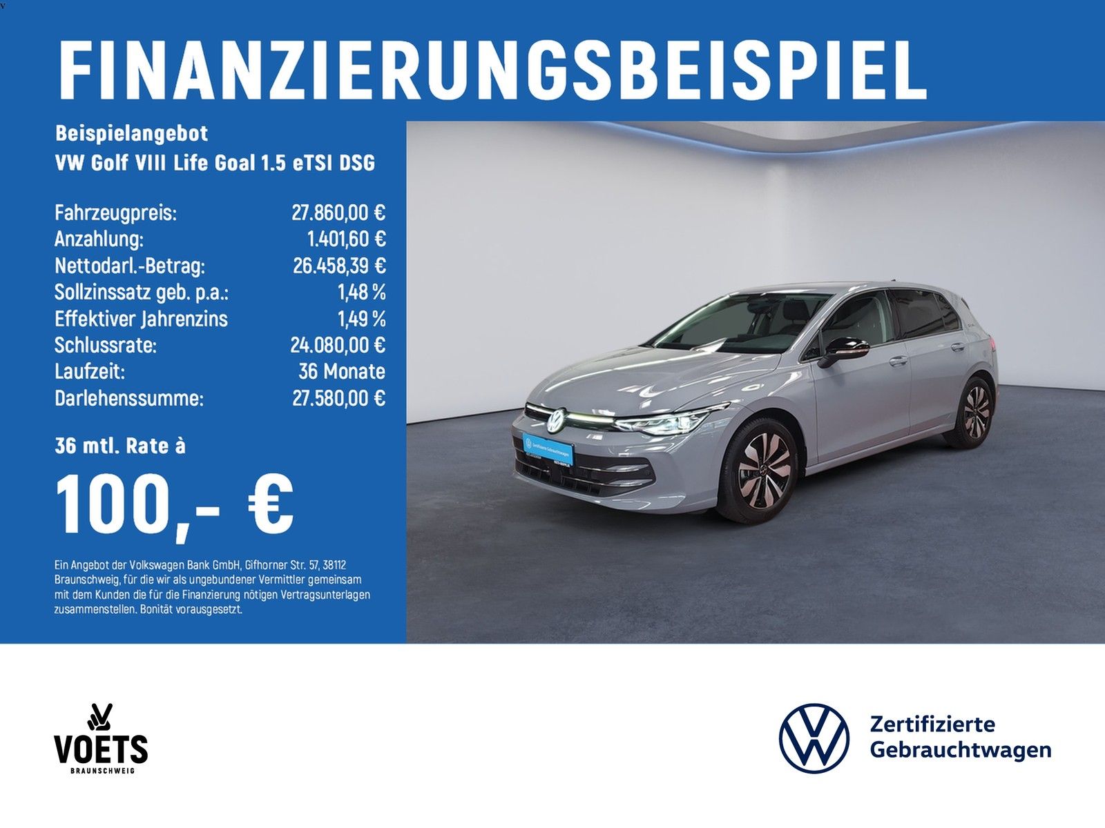 Volkswagen Golf VIII Life Goal 1.5 eTSI DSG MATRIX-LED+SHZ