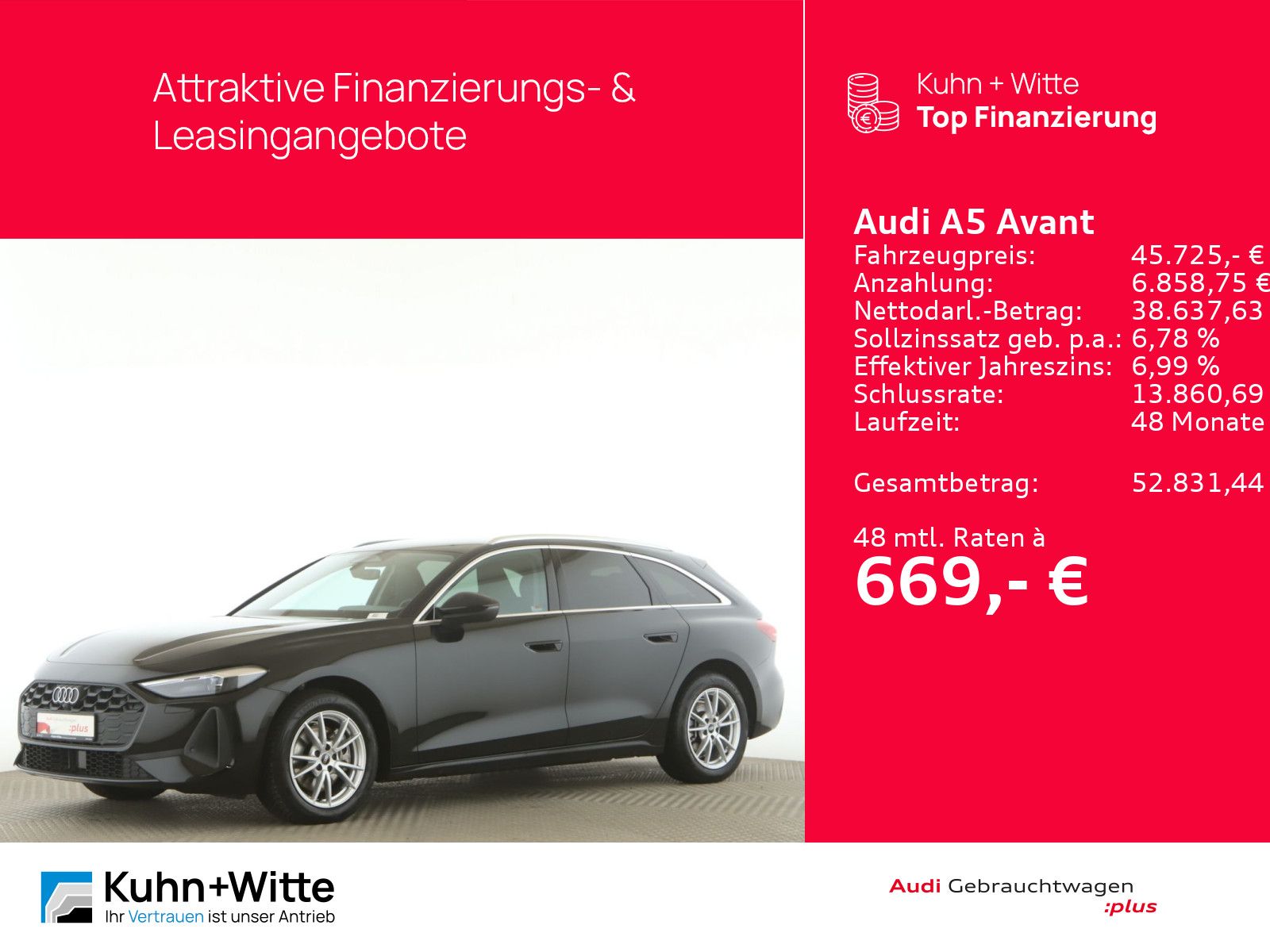 Audi A5 Avant  2.0 TFSI quattro AHK+LED+RFK+MMI-Plus