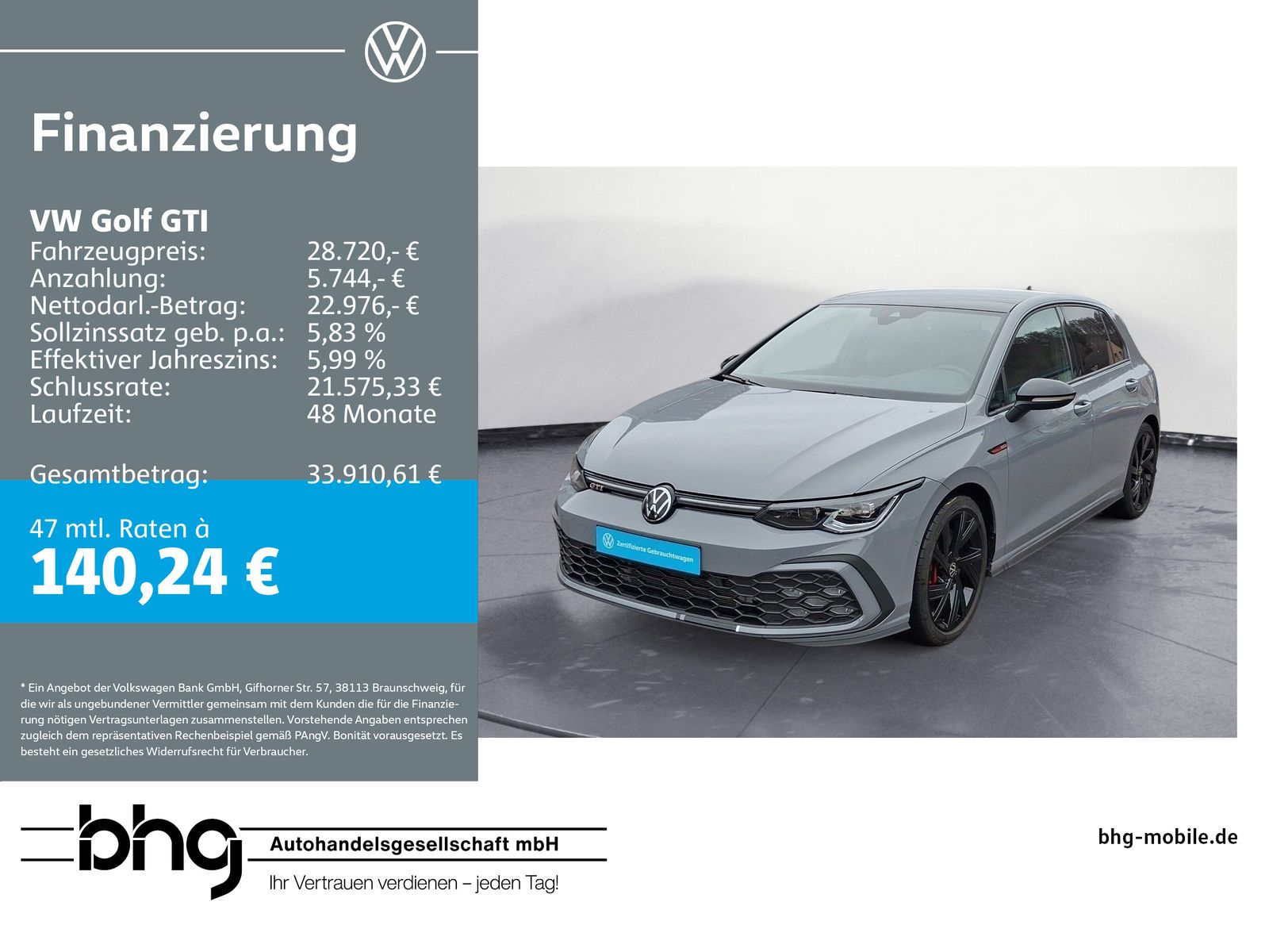 Volkswagen Golf GTI 2.0 TSI Navi Kamera Panorama Keyless