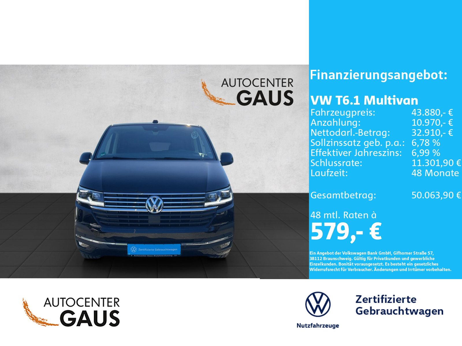 T6.1 Multivan Comfortline 2,0 l 110 kW TDI SCR F