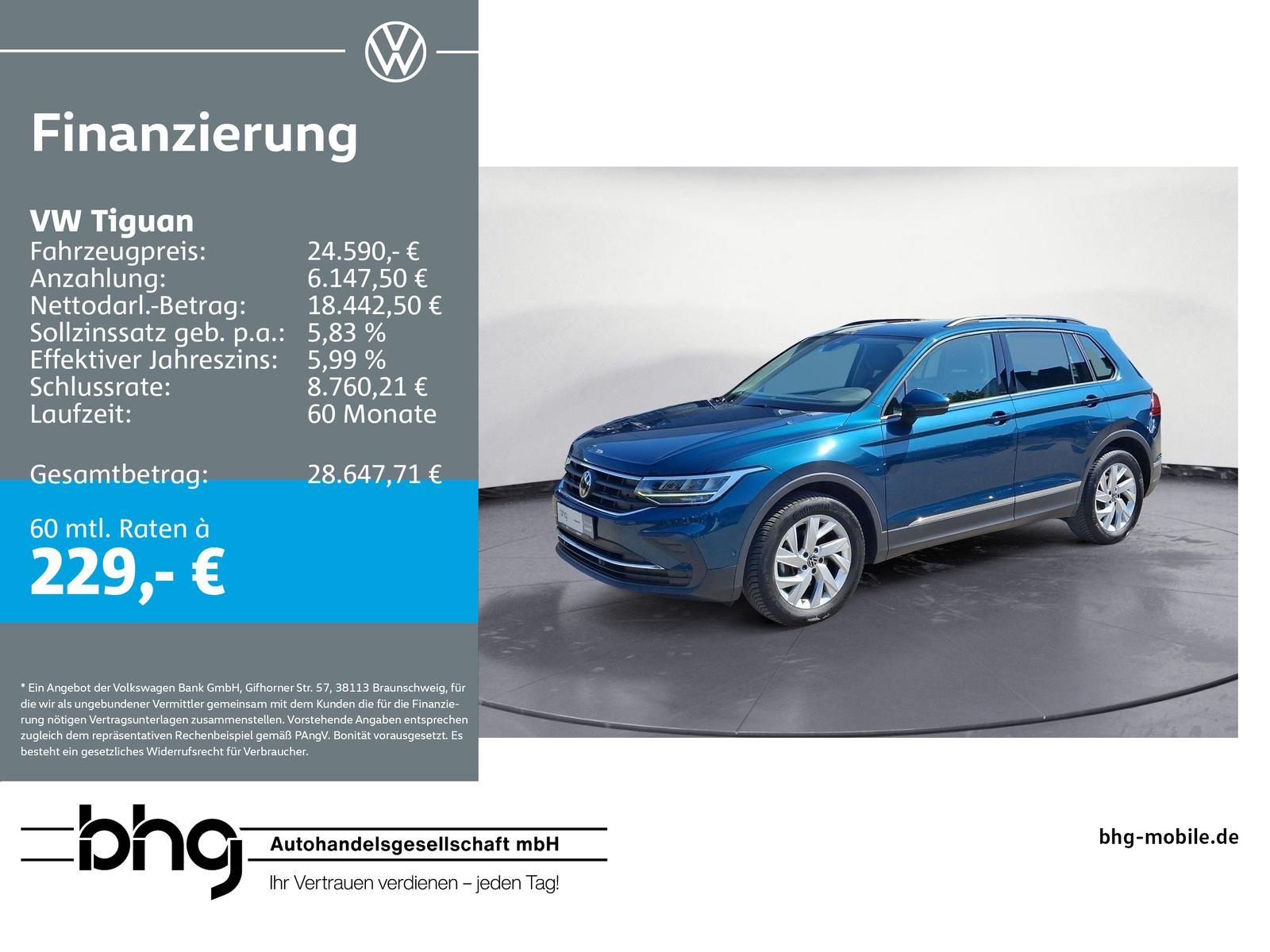 Volkswagen Tiguan Life 1,5 TSI OPF DSG