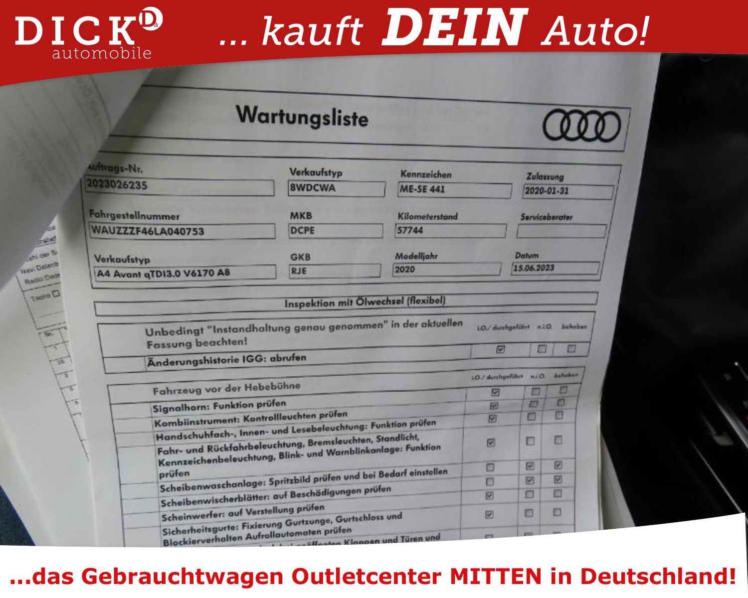 Fahrzeugabbildung Audi A4 Av 45 TDI Tiptr quattro S line LED/NAVI/LEDER