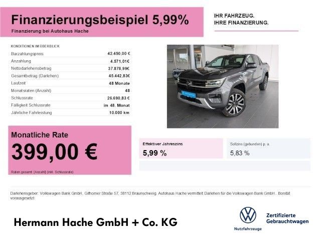 Volkswagen Amarok Style DoKa 2.0 TDI 4M AHK SHZ KAMERA foto 1