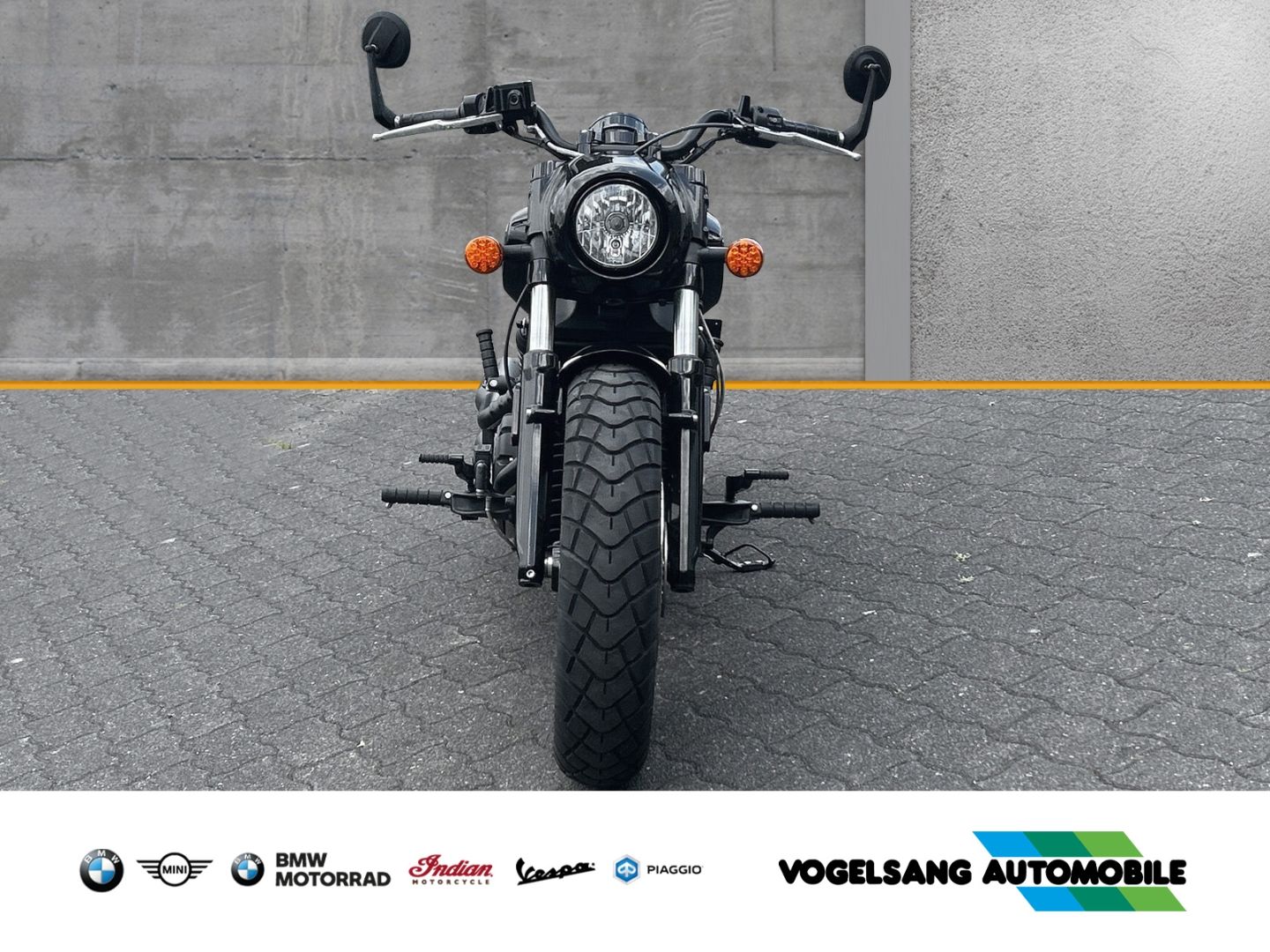 Fahrzeugabbildung Indian Scout Bobber, Seitlicher Kennzeichenhalter, Mill