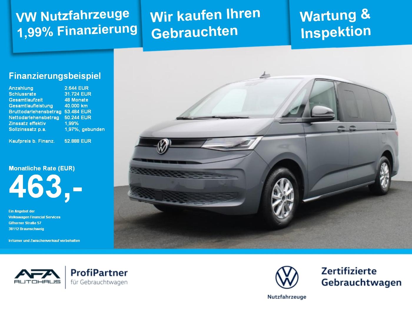 Volkswagen T7 Multivan 2.0 TDI lang DSG LED*Navi*AHK*Sthz