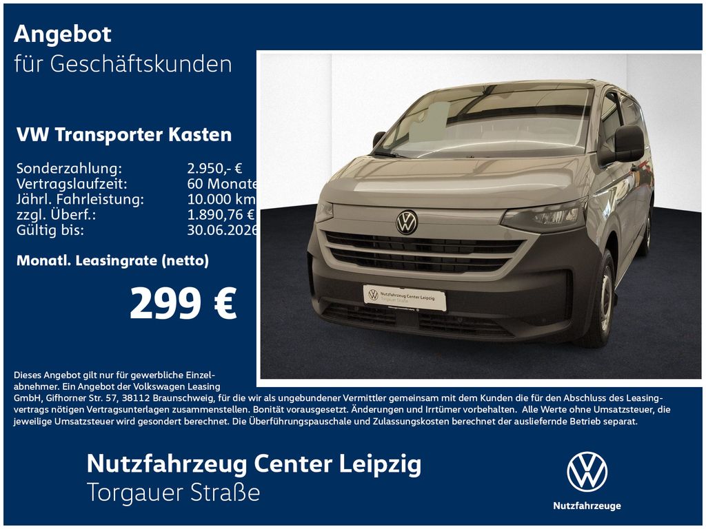 Volkswagen Transporter Kasten TDI 81 kW Preisvorteil 8333€