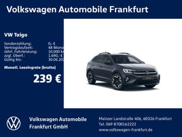 Volkswagen Leasingangebot: Volkswagen Taigo R-Line 1,0 l TSI 85 kW (116 PS) 6- Gang