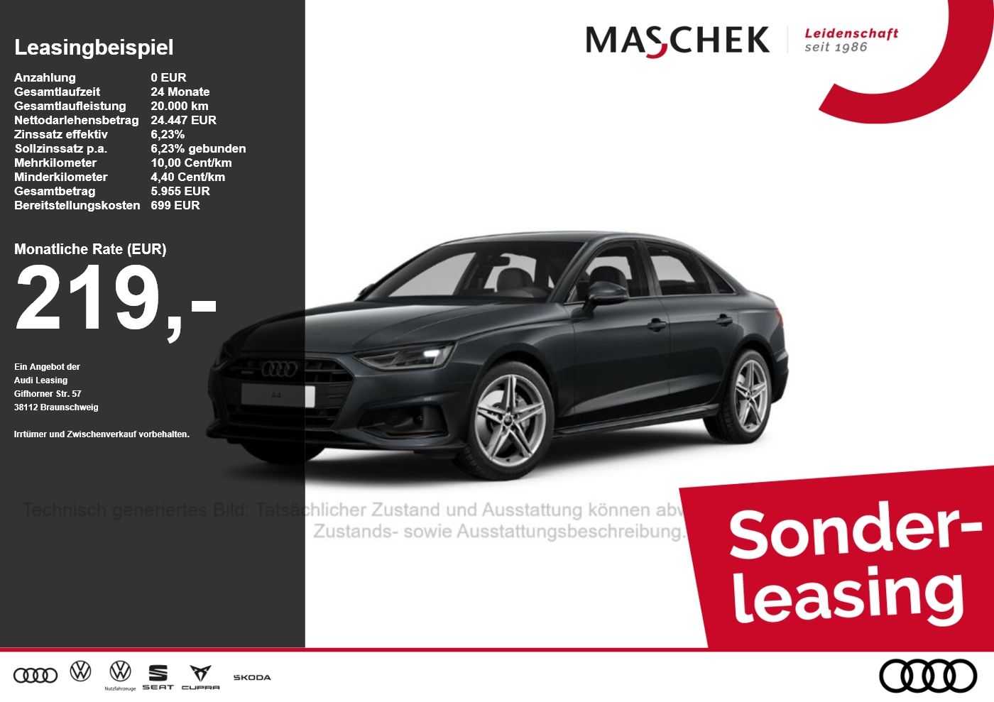 Audi A4 Limousine 40 TDI quat S tronic AHK Black Navi
