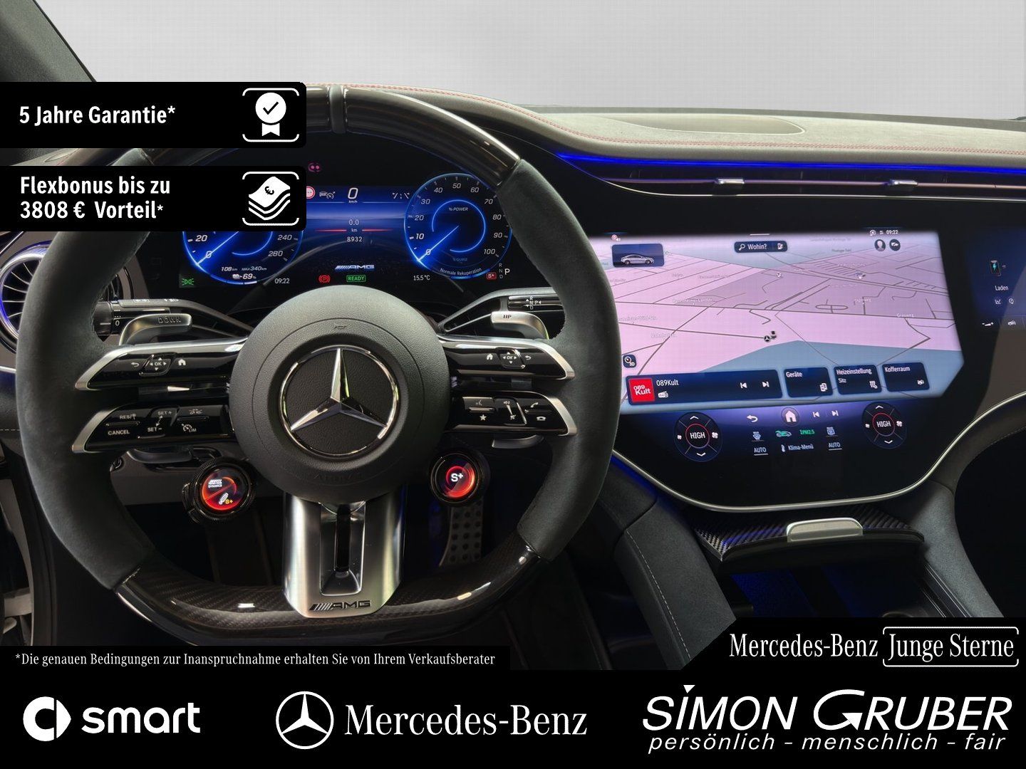 Fahrzeugabbildung Mercedes-Benz EQE 43 4M AMG Hyper Pano HUD Massage Md2025