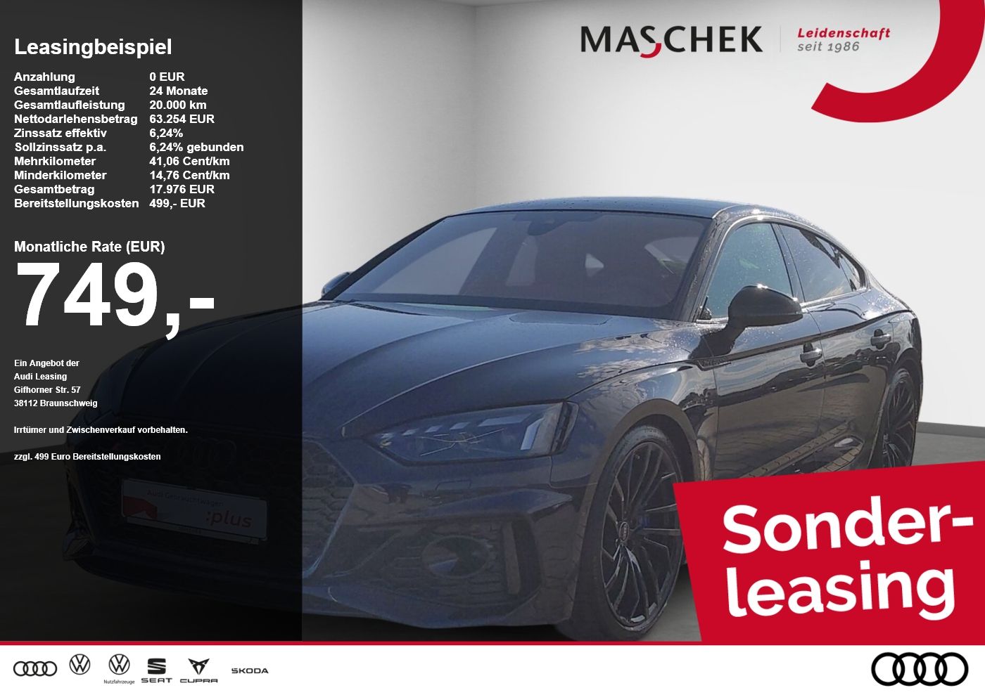 Audi RS5 Sportback Matrix Pano Black B&O Memory HUD A