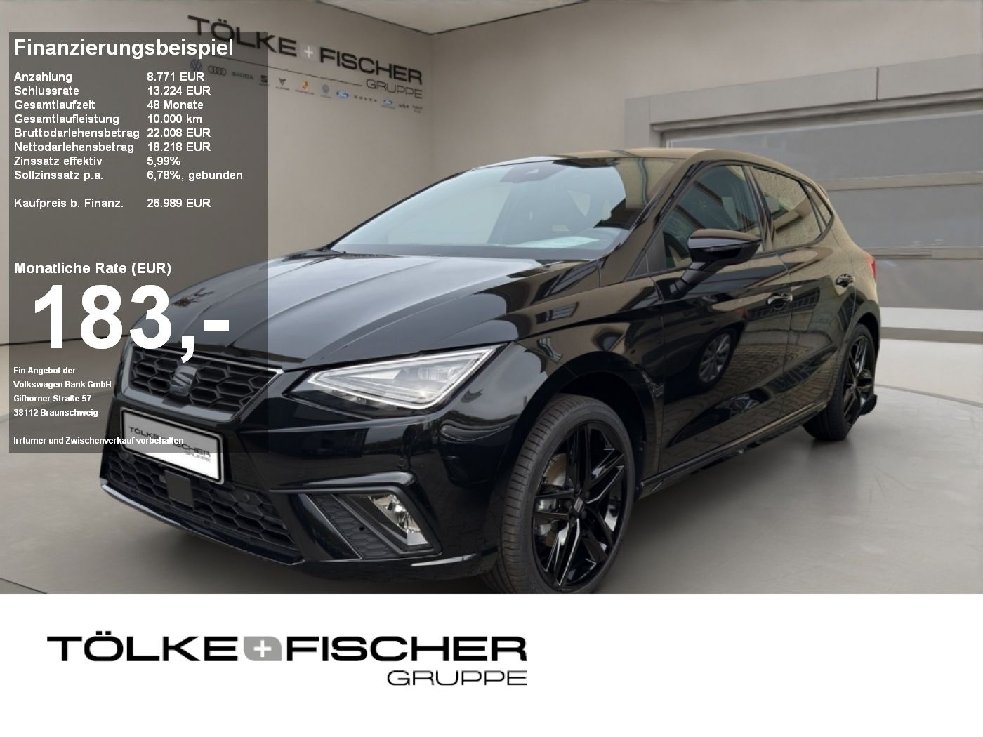 Seat Ibiza 1.5 TSI FR Black Edition AUT Kam. Navi LED