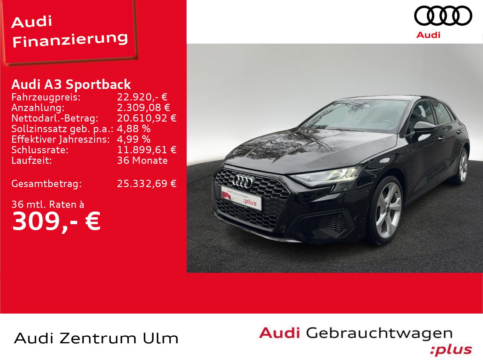 Audi A3 Sportback 40 TFSI e 18 AHK LED NAV+ PDC SHZ