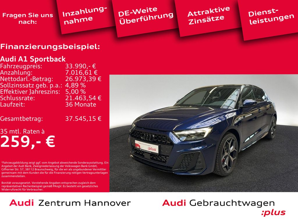 A1 Sportback S line 40 TFSI  Kamera SONOS ACC Te