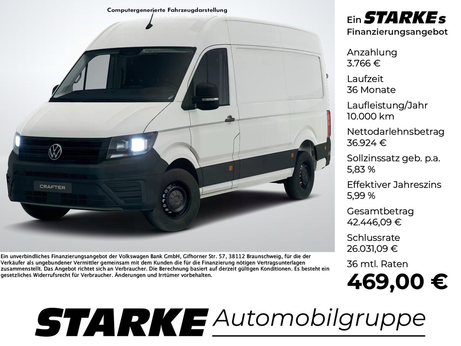 Volkswagen Crafter 35 Kasten 2.0 TDI MR HD L3H3  AHK Kamera