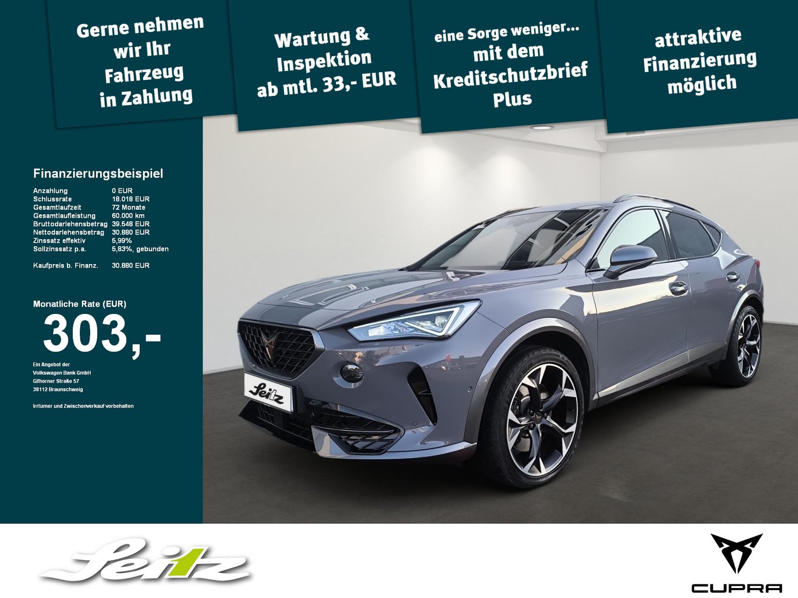 Cupra Formentor 2.0 TSI 4Drive VZ *LED*KAMERA*NAVI*SIT