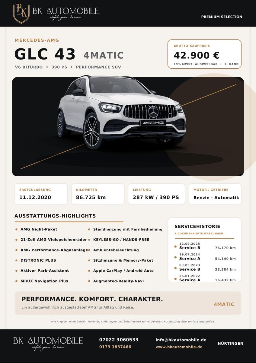 Mercedes-Benz GLC 43|AMG|4MATIC|BURM|PANO|DIS|AIRMA|360°|KEYGO